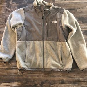 Grey North Face fleece jacket